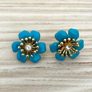 Kate Spade blue Flower Power Stud earrings (back not included)